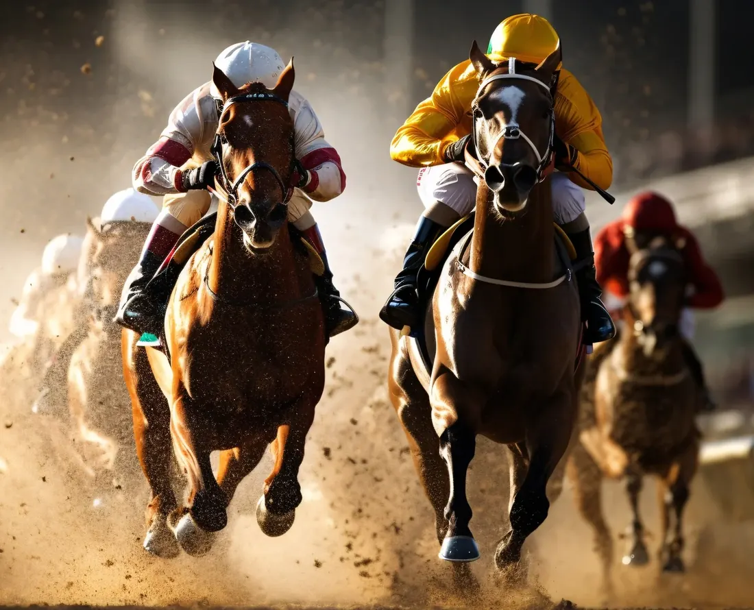 Racing action